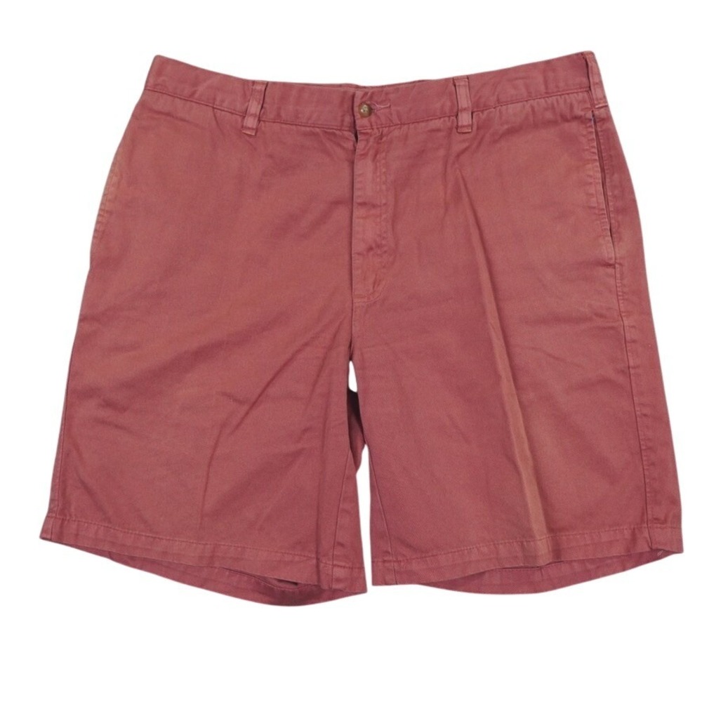 Orvis Chino Shorts Mens 38 Nantucket Red Cotton Twill Outdoor Logo Casual Hiking